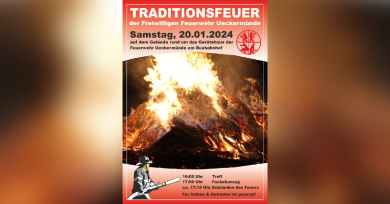 Traditionsfeuer Feuerwehr Ueckermünde
