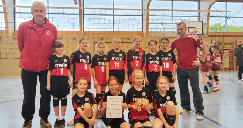 U12 Spielerinnen bei der Vorrunde des Landespokals in Ferdinandshof