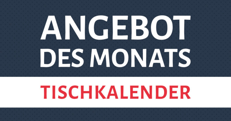 Angebot des Monats im September – Tischkalender