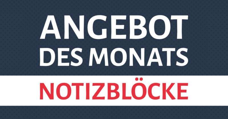 Angebot des Monats Notizblöcke