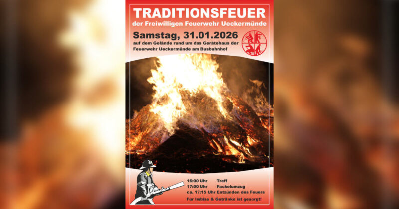 Traditionsfeuer in Ueckermünde